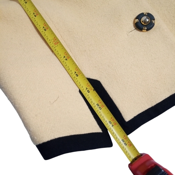 Albert Nipon women's Waist Length Two Tone Wool Nylon Career Blazer Size 10 - Picture 6 of 8